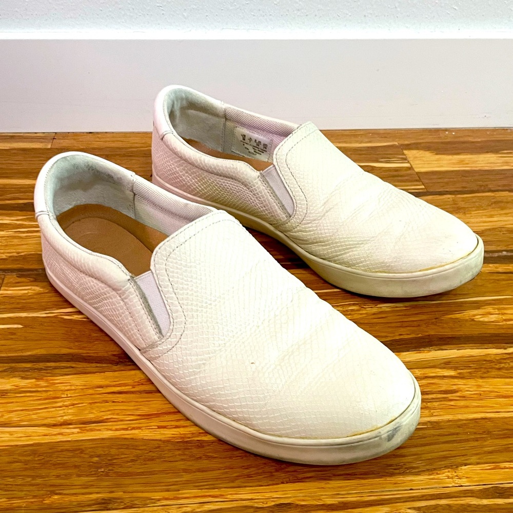 Leather slip on sneakers